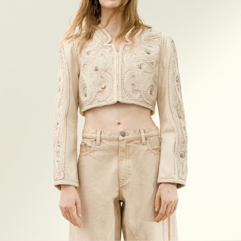 HM EMBROIDERED CANVAS JACKET MED